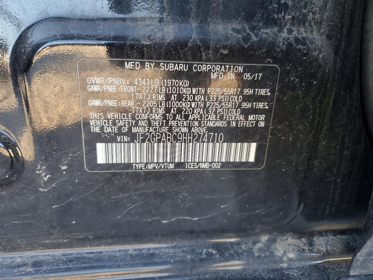 2017 SUBARU Crosstrek