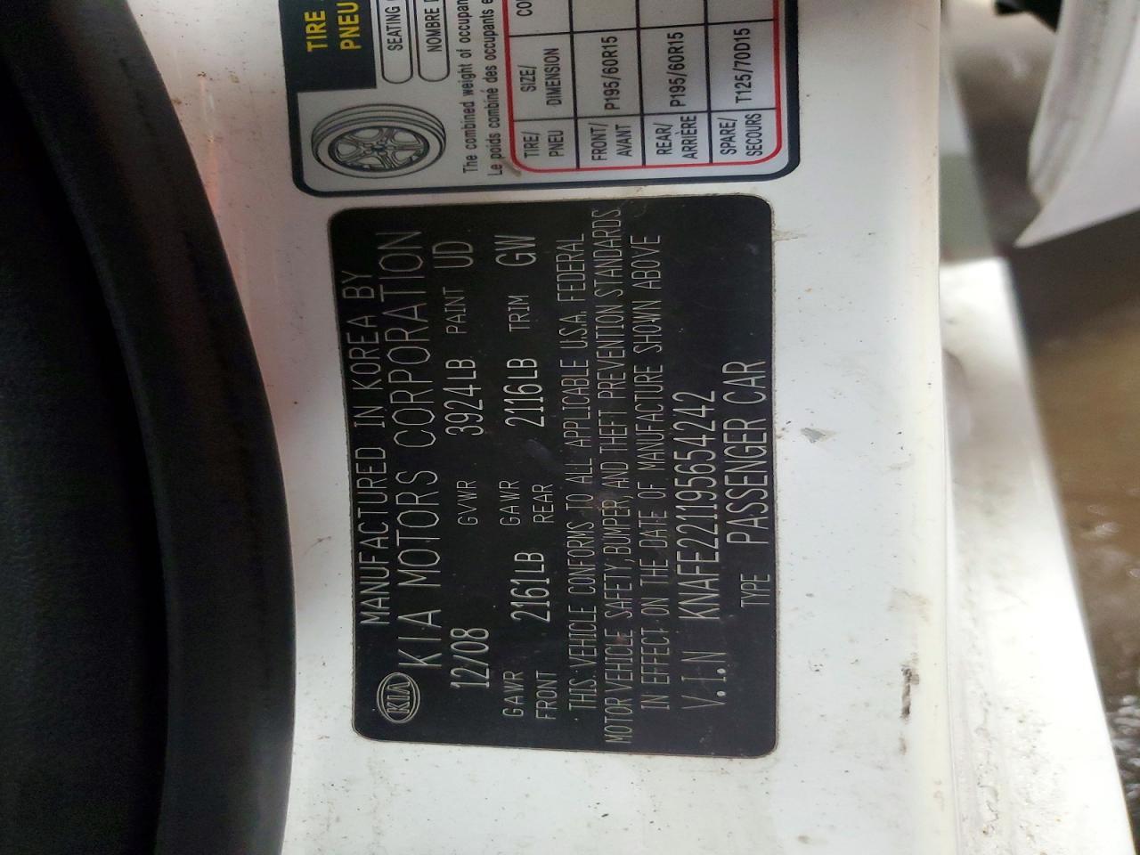 2009 KIA Spectra