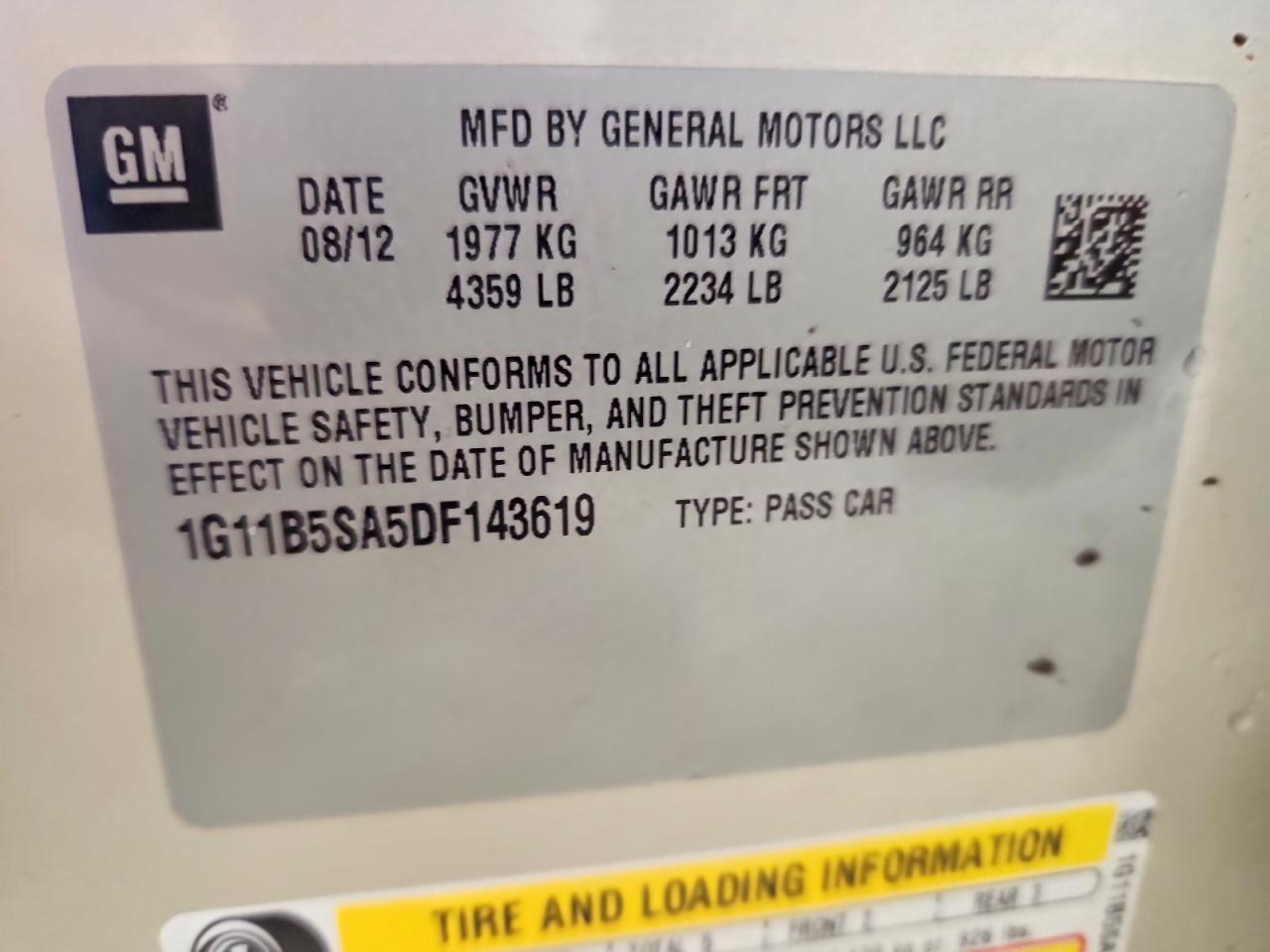 2013 CHEVROLET MALIBU