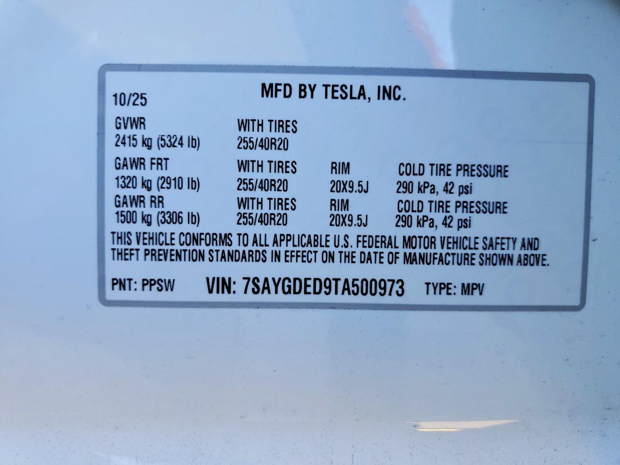 2026 TESLA MODEL Y