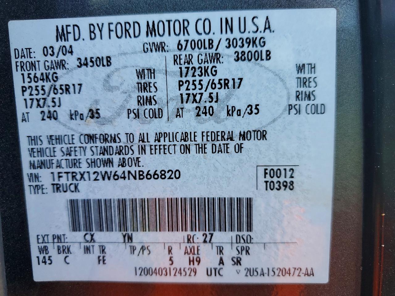 2004 FORD F-150