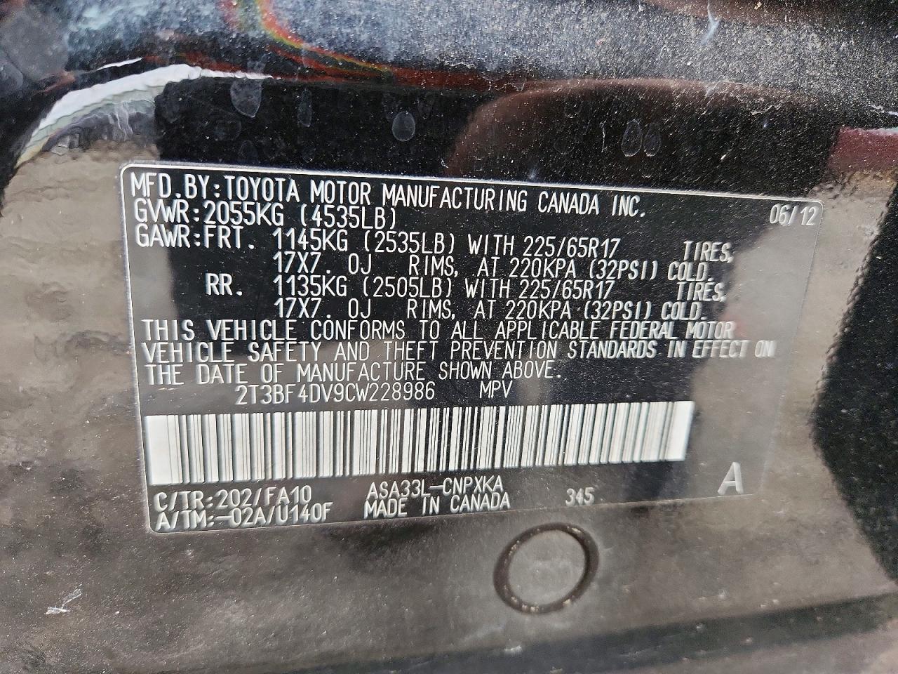 2012 TOYOTA RAV4
