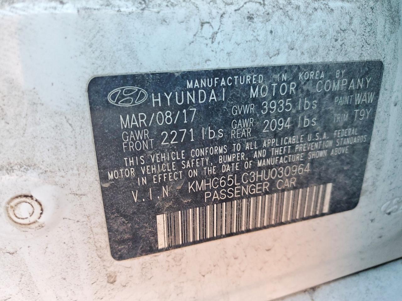 2017 HYUNDAI Ioniq