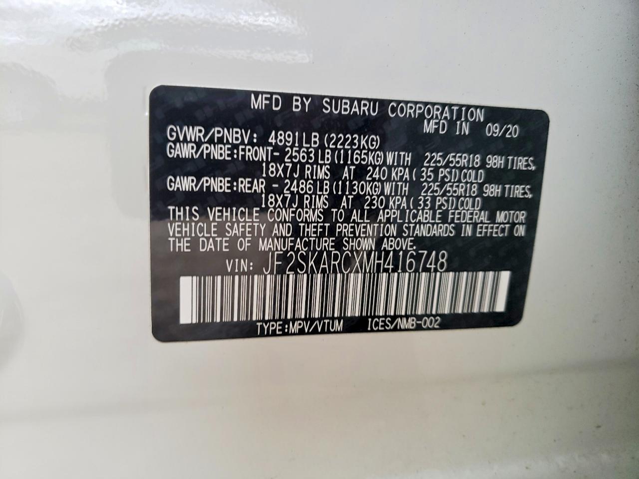 2021 SUBARU FORESTER