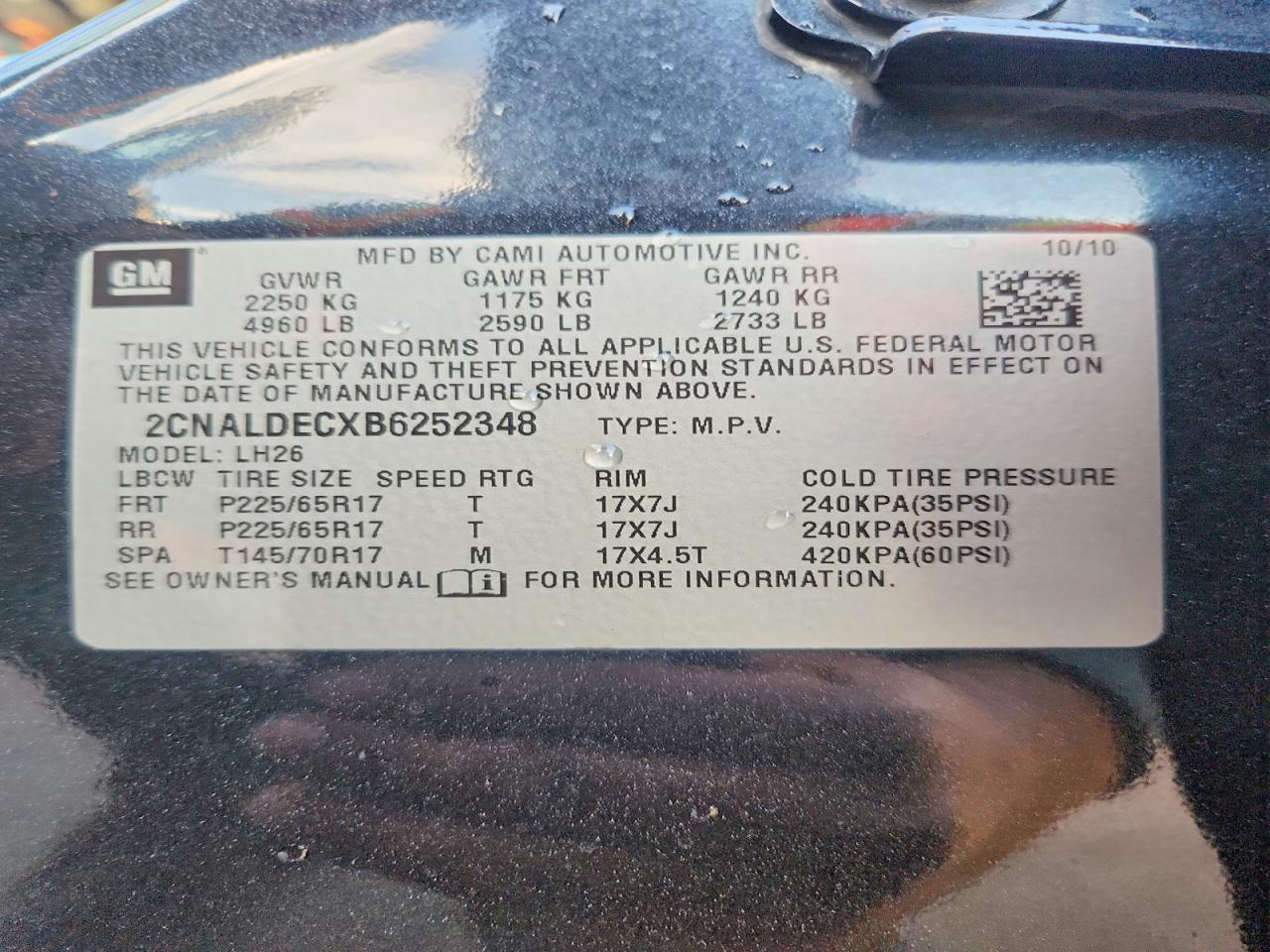 2011 CHEVROLET EQUINOX