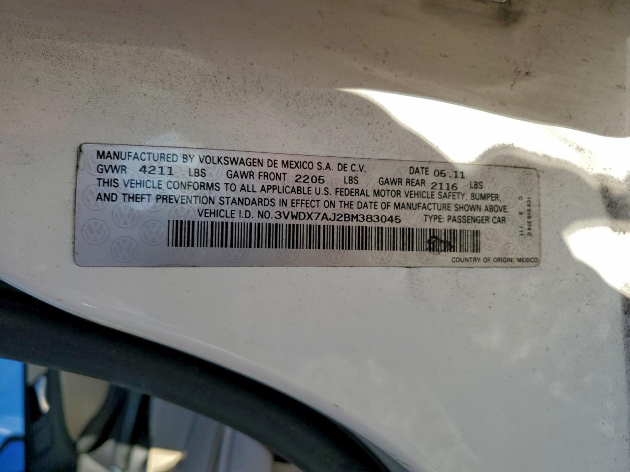 2011 VOLKSWAGEN JETTA