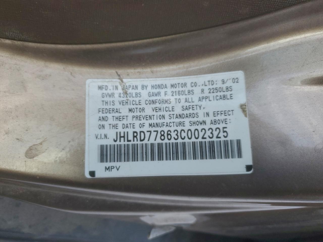 2003 HONDA CR-V