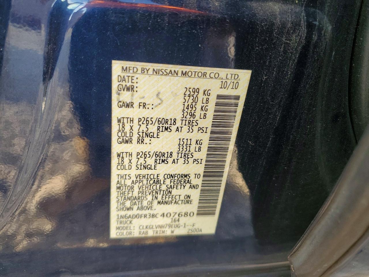 2011 NISSAN Frontier