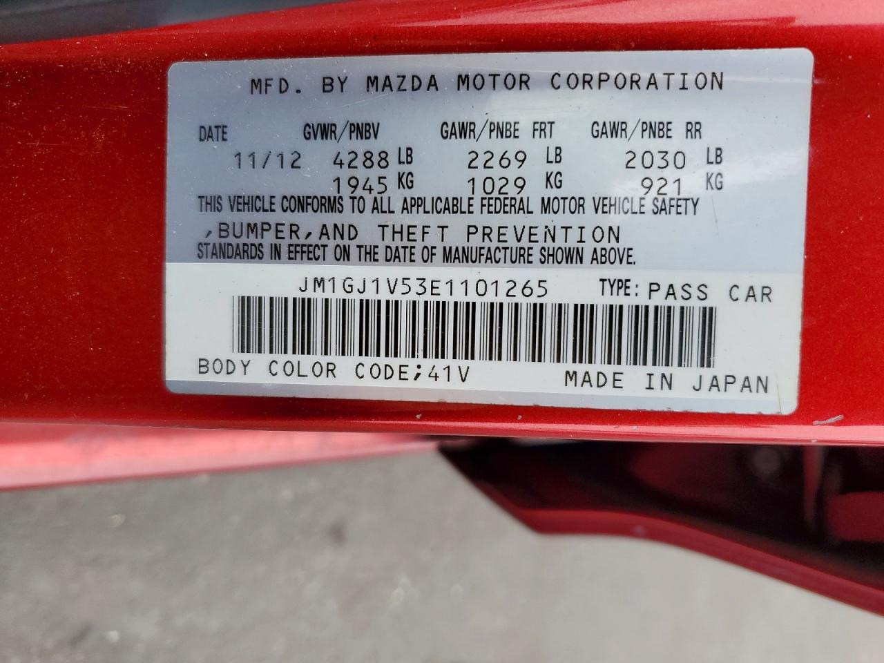 2014 MAZDA 6