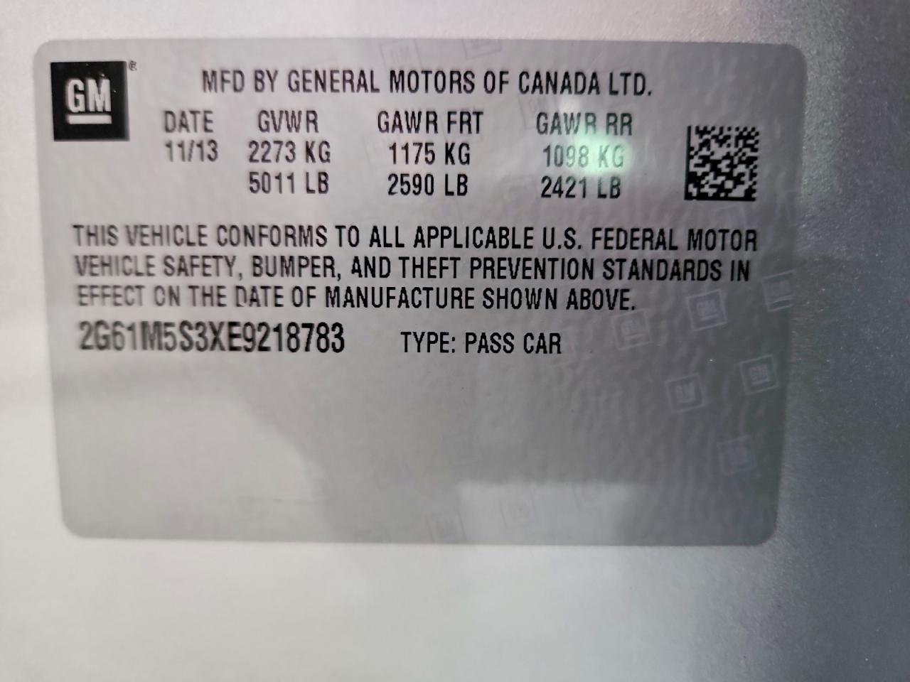 2014 CADILLAC XTS