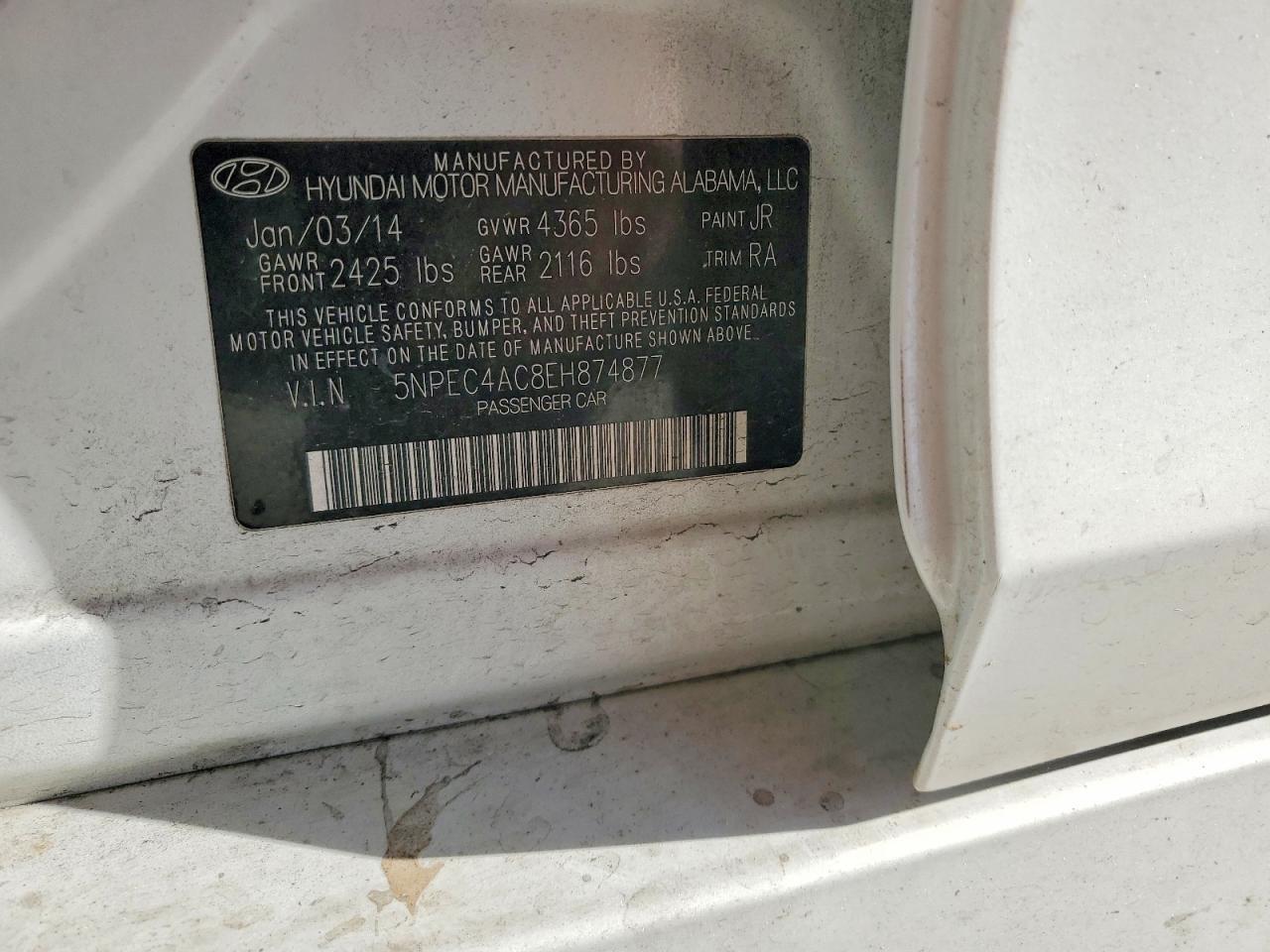 2014 HYUNDAI SONATA