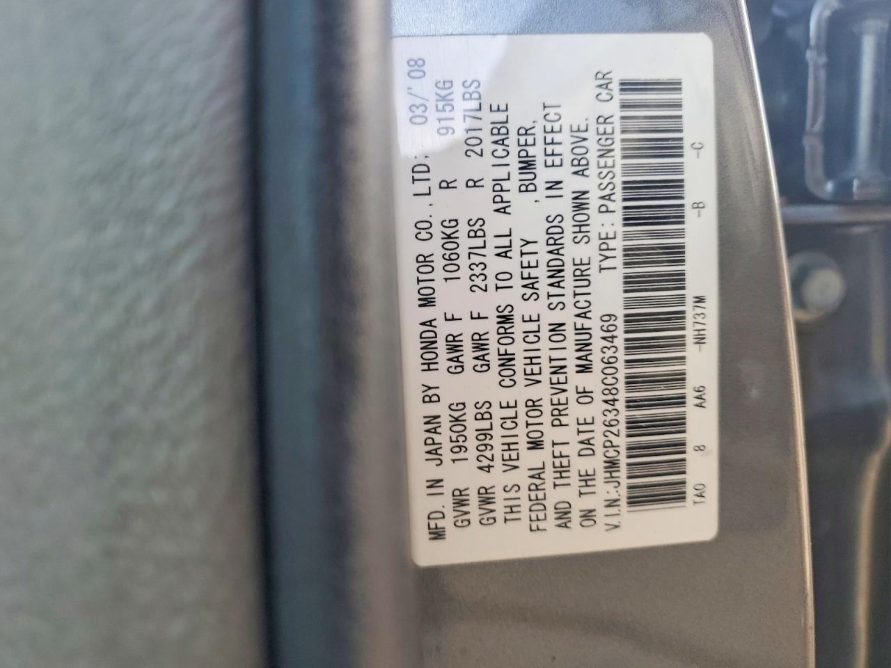 2008 HONDA ACCORD