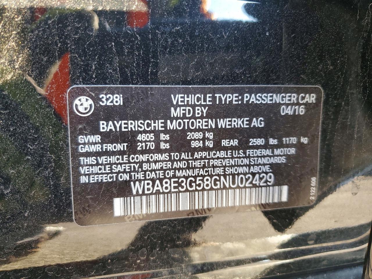 2016 BMW 3 SERIES