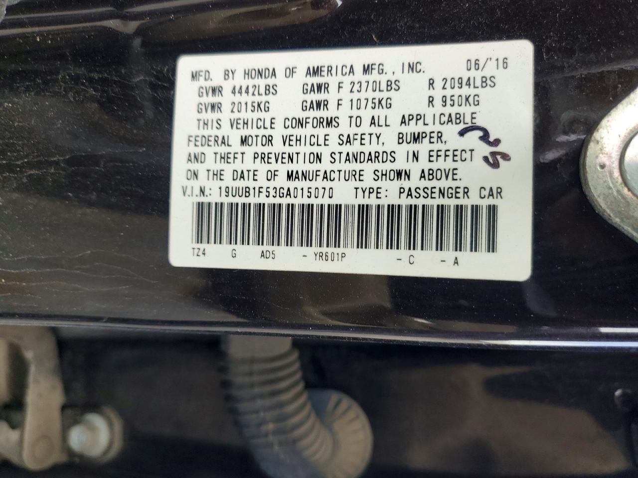 2016 ACURA TLX