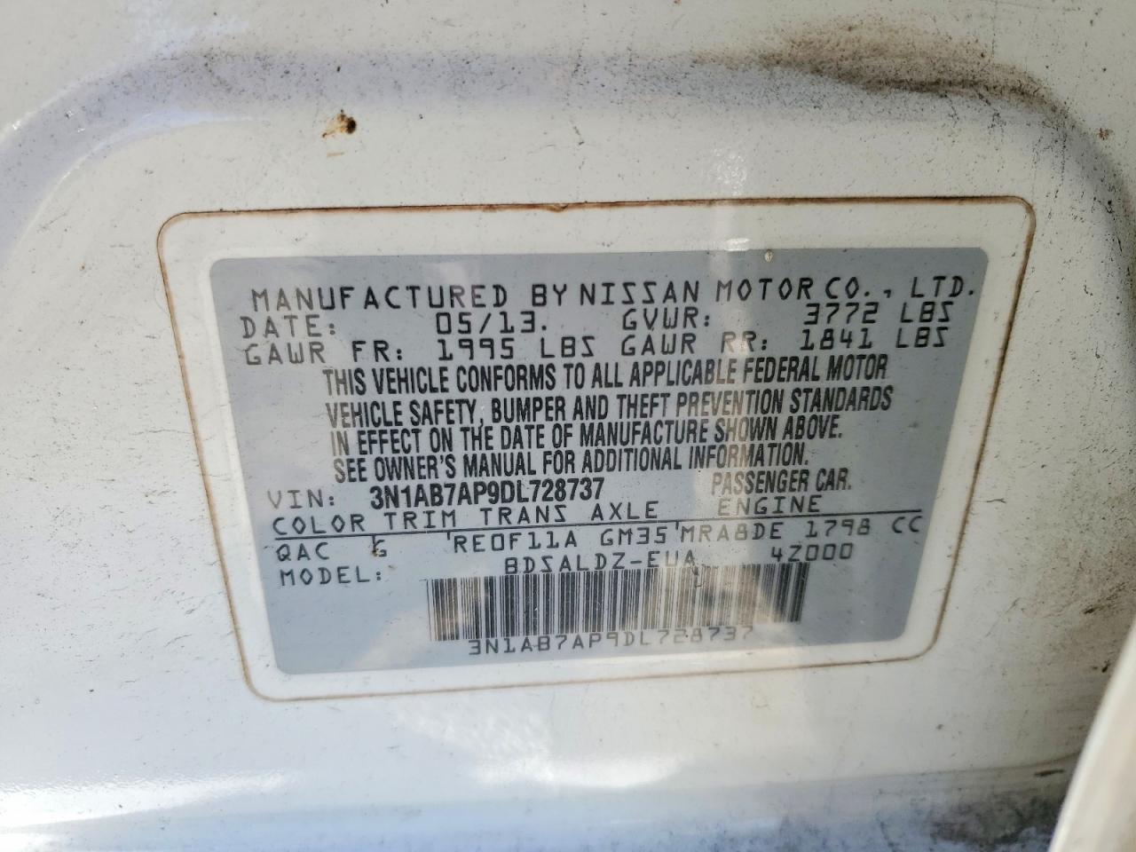 2013 NISSAN SENTRA