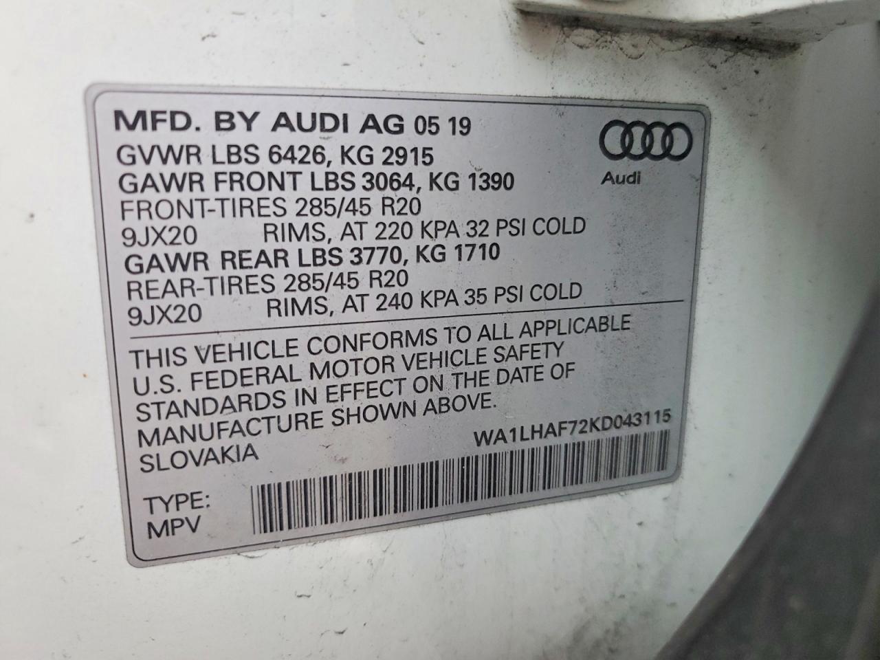2019 AUDI Q7