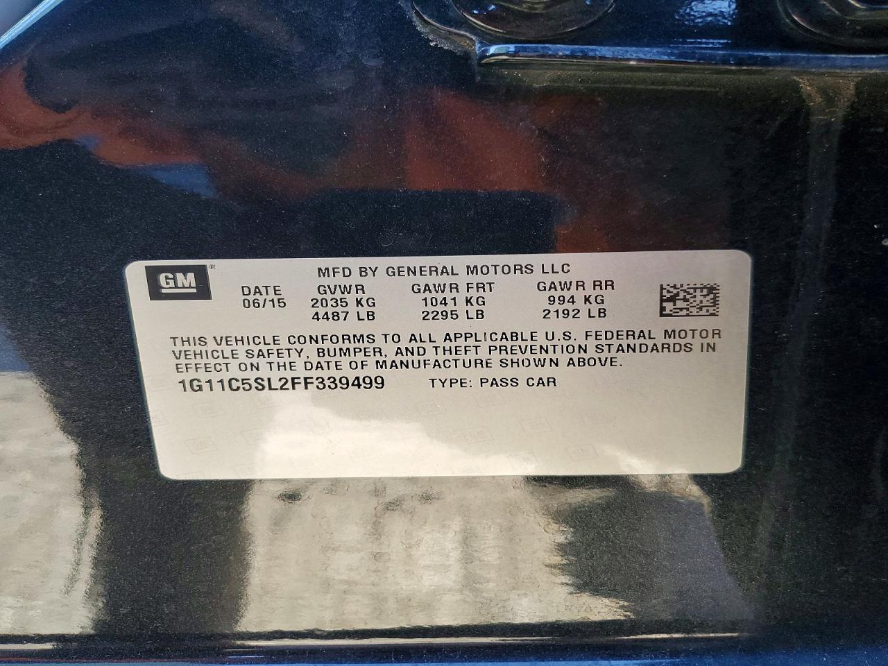 2015 CHEVROLET MALIBU