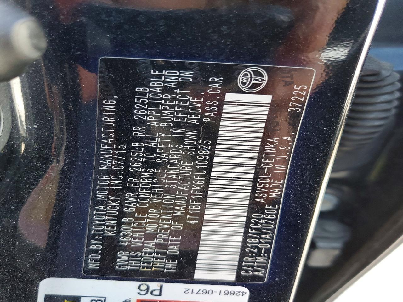 2015 TOYOTA CAMRY