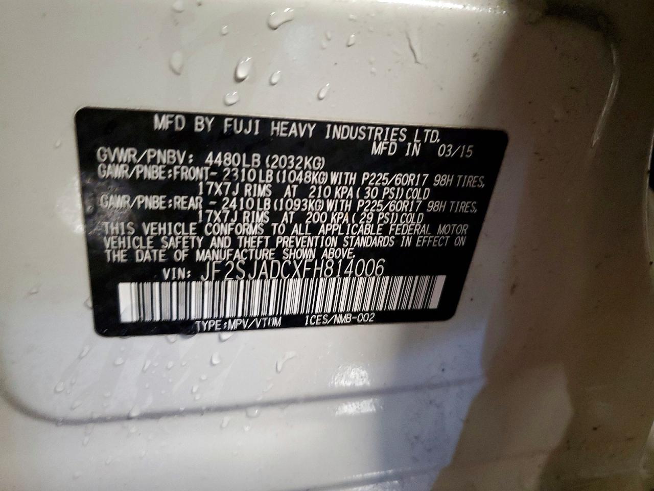 2015 SUBARU FORESTER