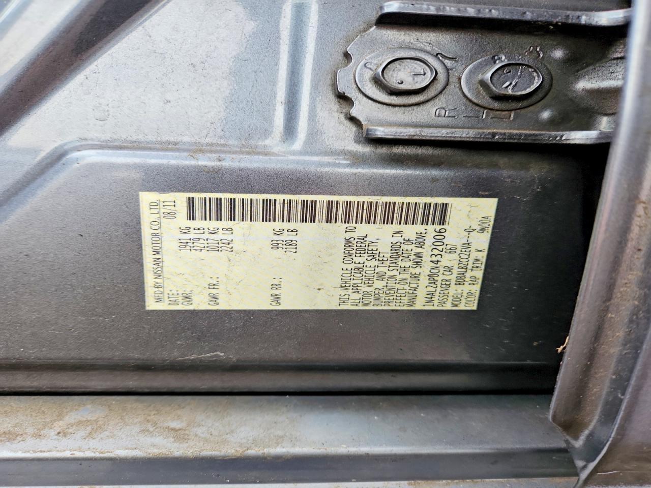 2012 NISSAN ALTIMA