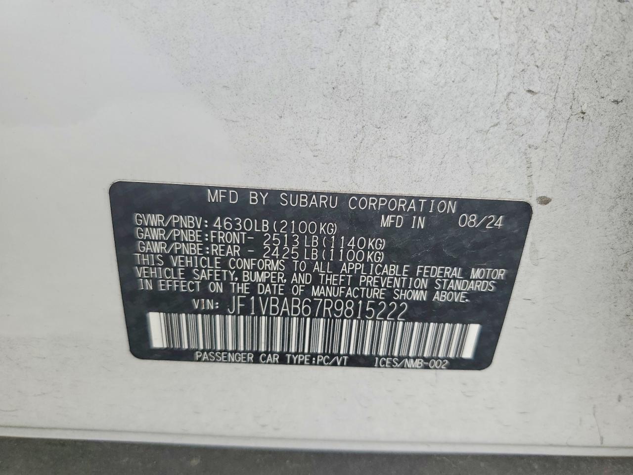 2024 SUBARU WRX