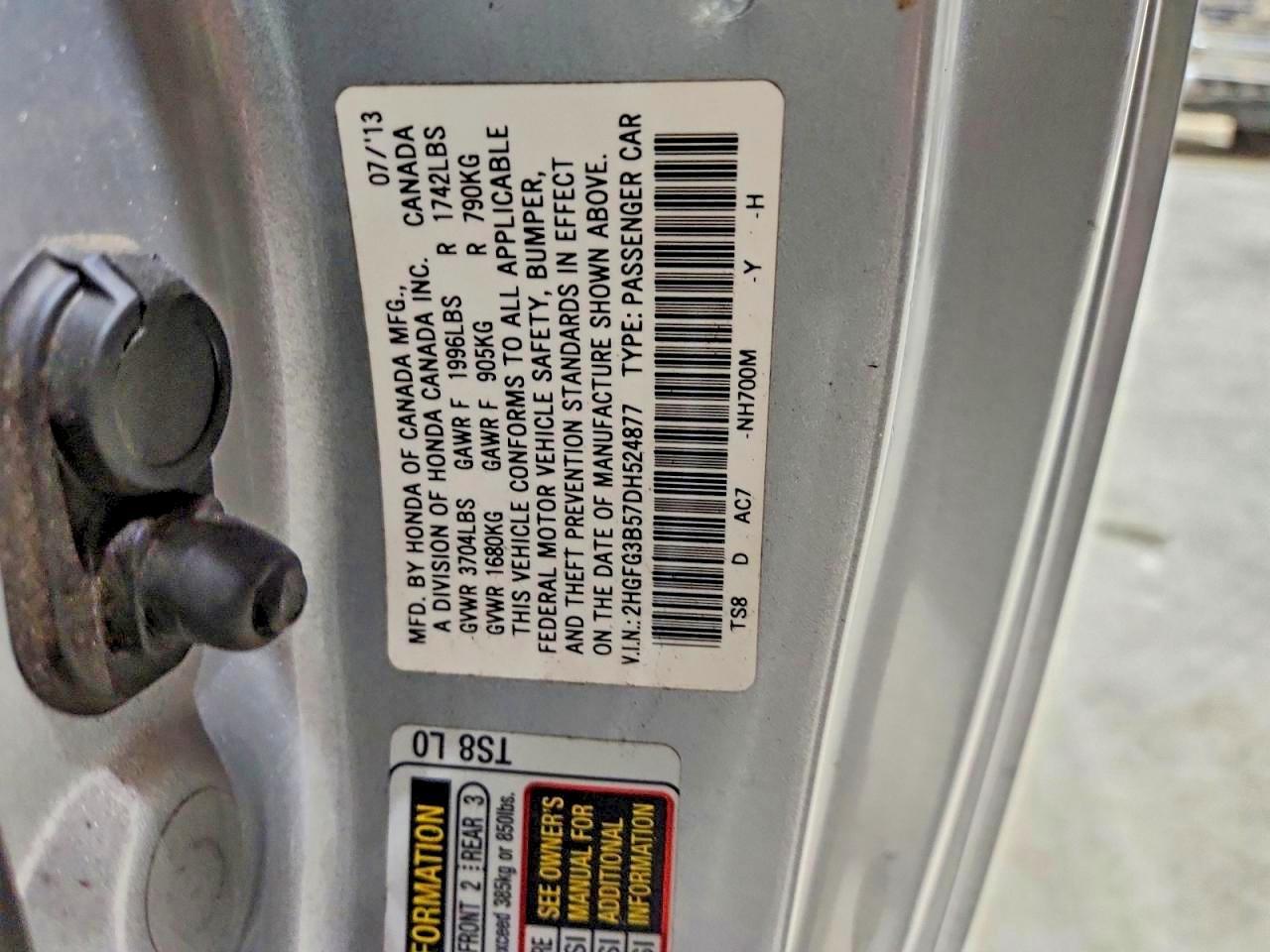 2013 HONDA CIVIC