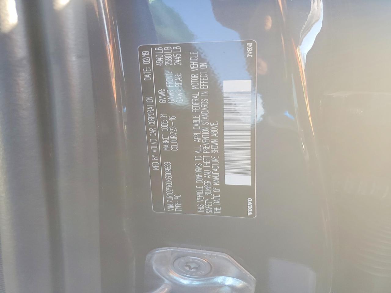 2019 VOLVO S60