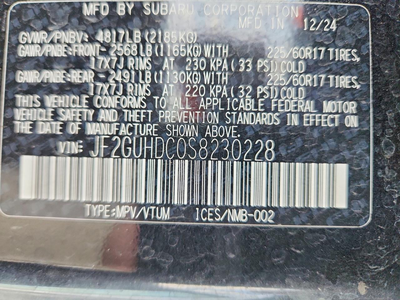 2025 SUBARU Crosstrek