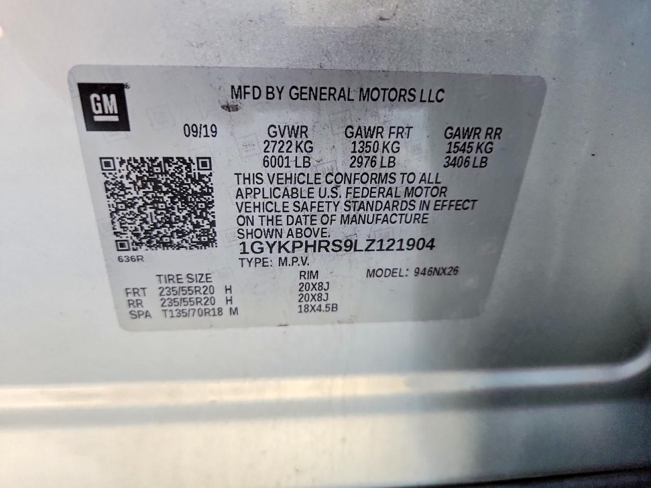 2020 CADILLAC XT6