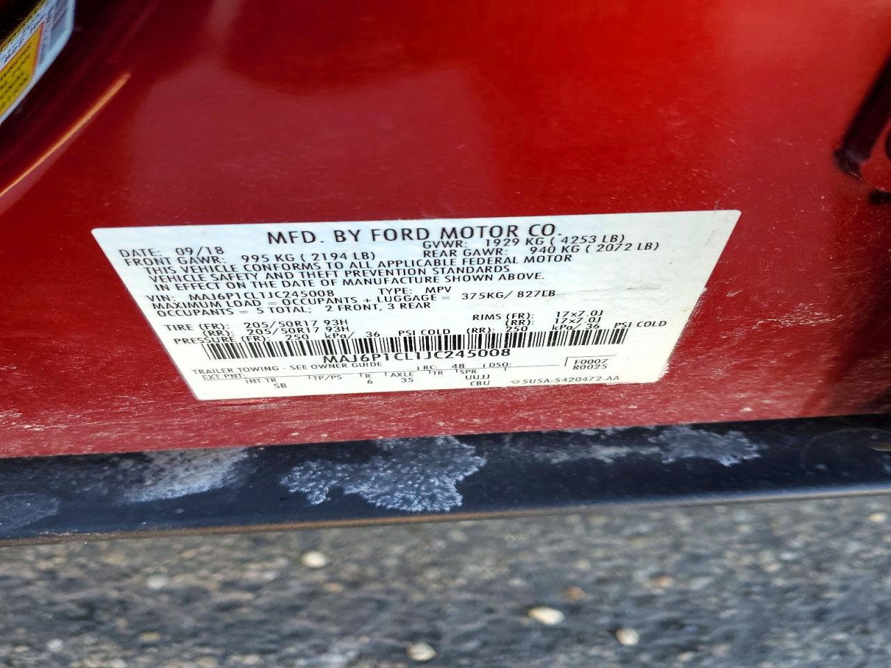 2018 FORD EcoSport