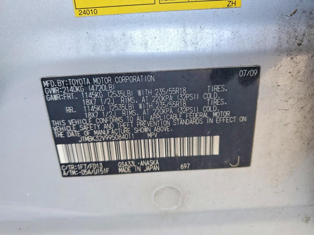 2009 TOYOTA RAV4