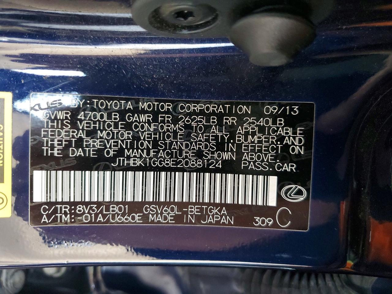 2014 LEXUS ES 350