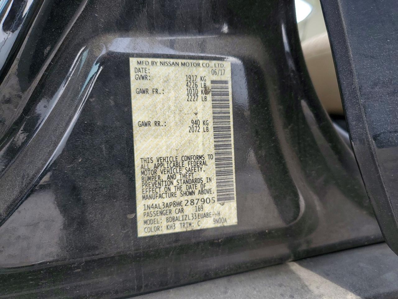 2017 NISSAN ALTIMA