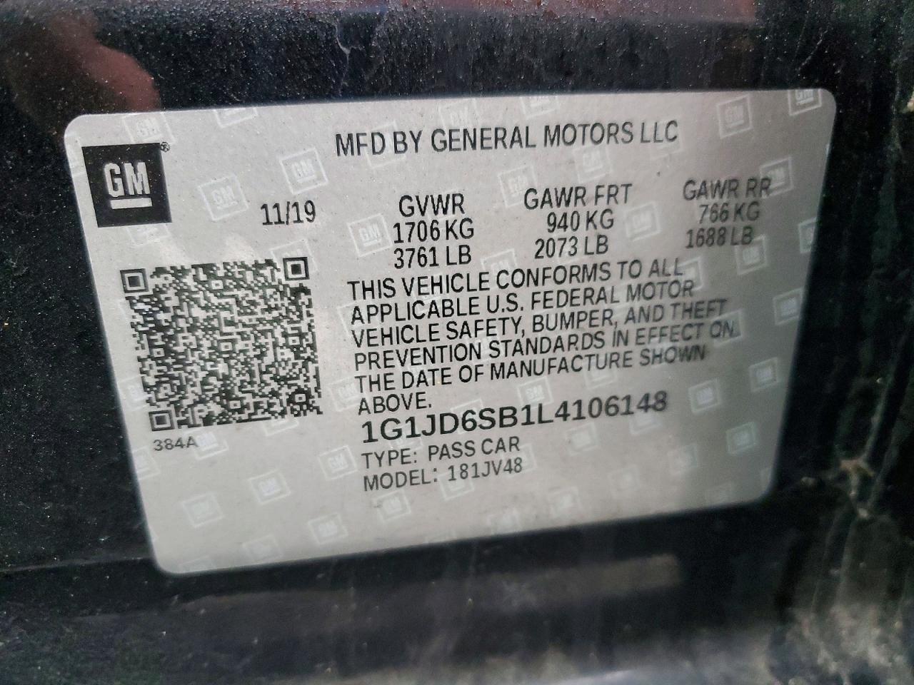 2020 CHEVROLET SONIC