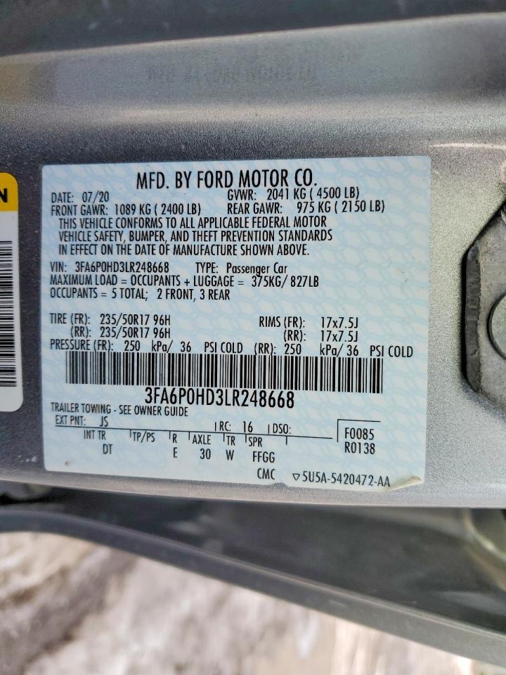 2020 FORD FUSION