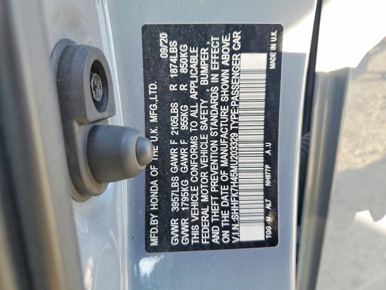 2021 HONDA CIVIC