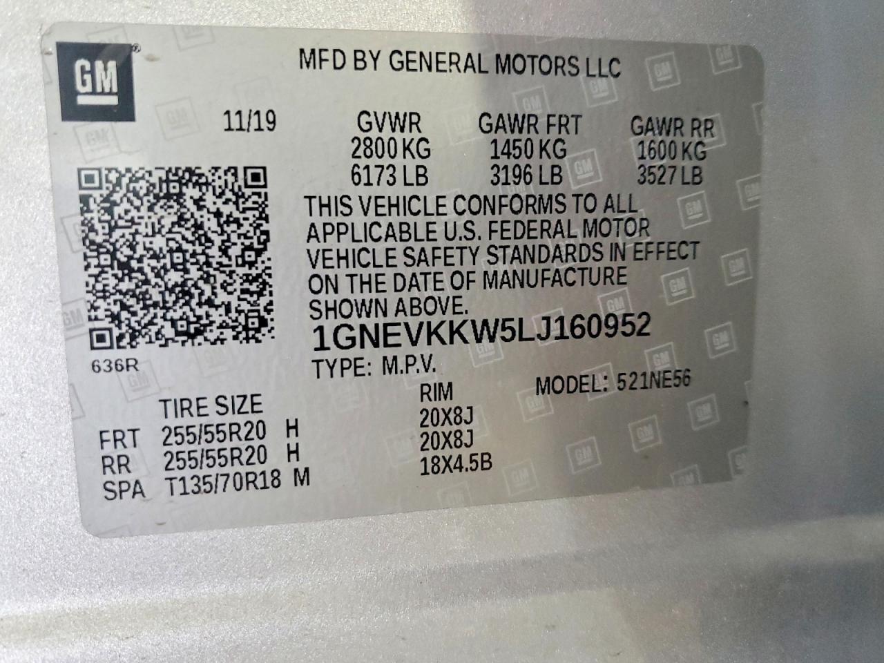 2020 CHEVROLET TRAVERSE