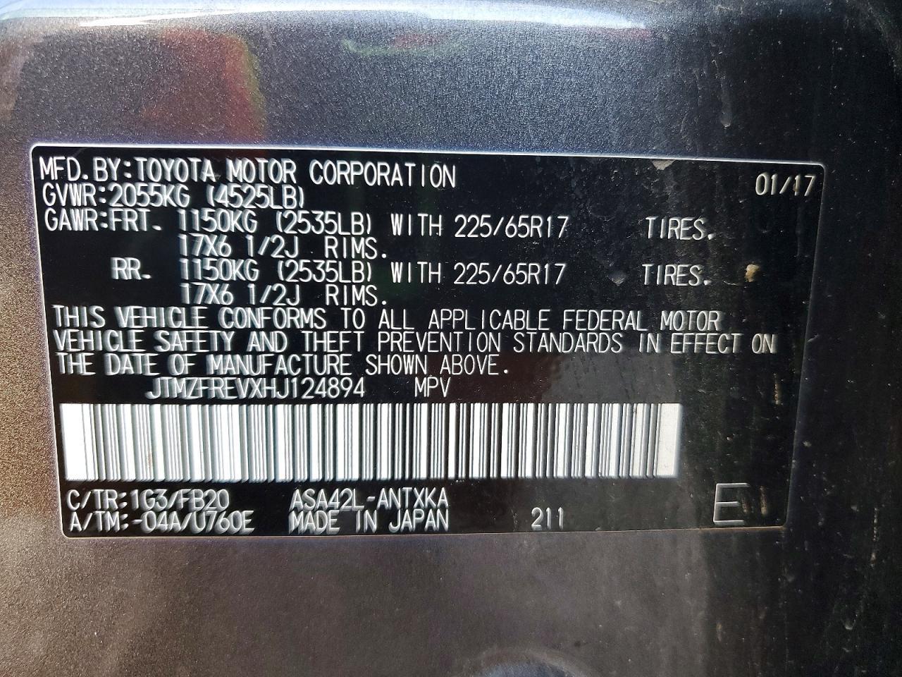 2017 TOYOTA RAV4