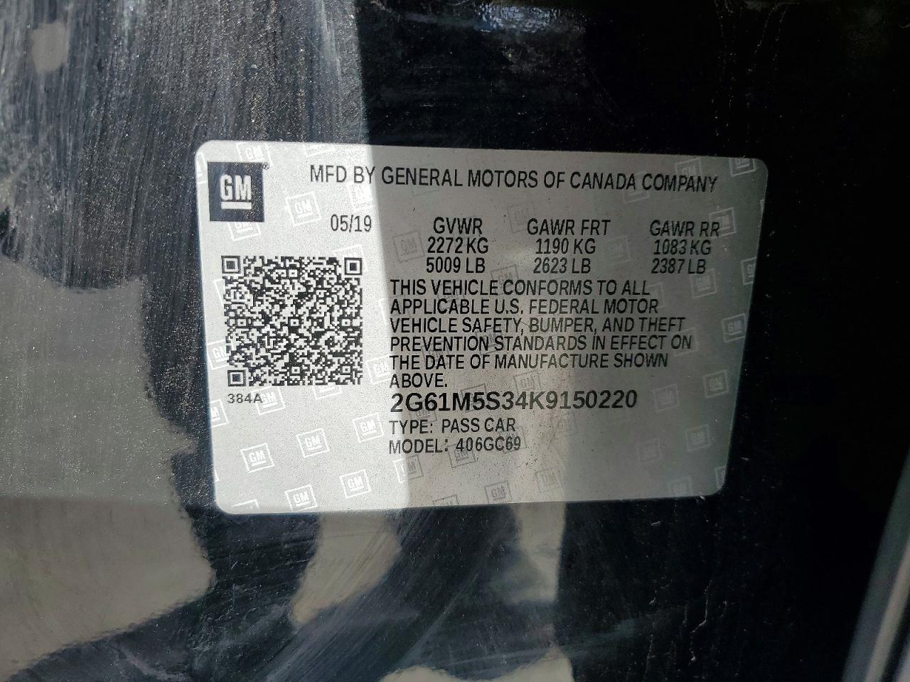 2019 CADILLAC XTS