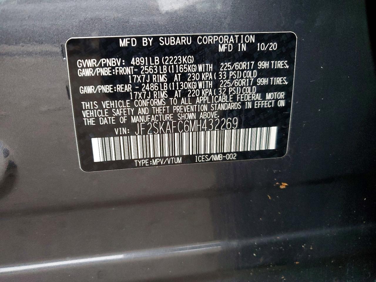 2021 SUBARU FORESTER