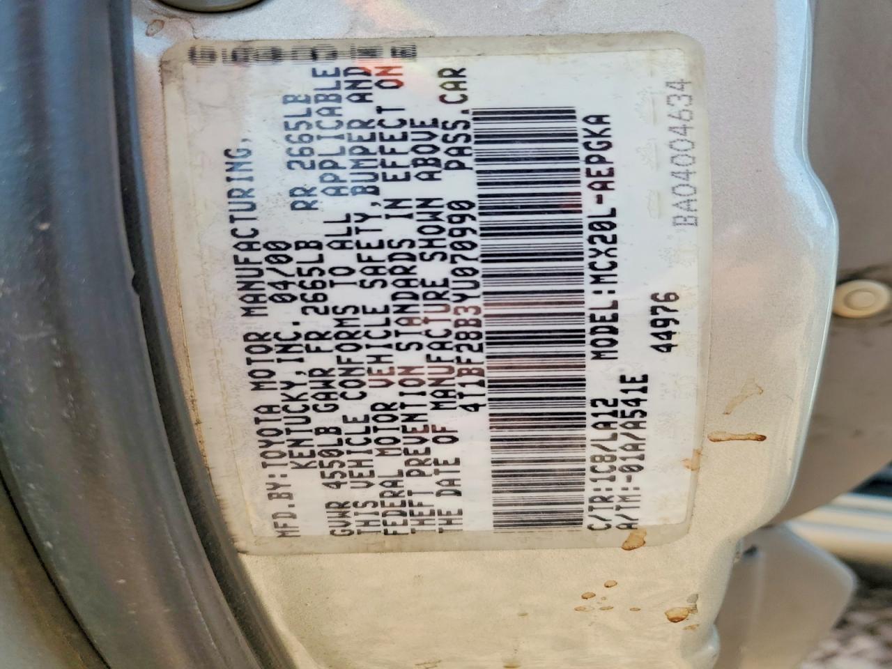 2000 TOYOTA Avalon
