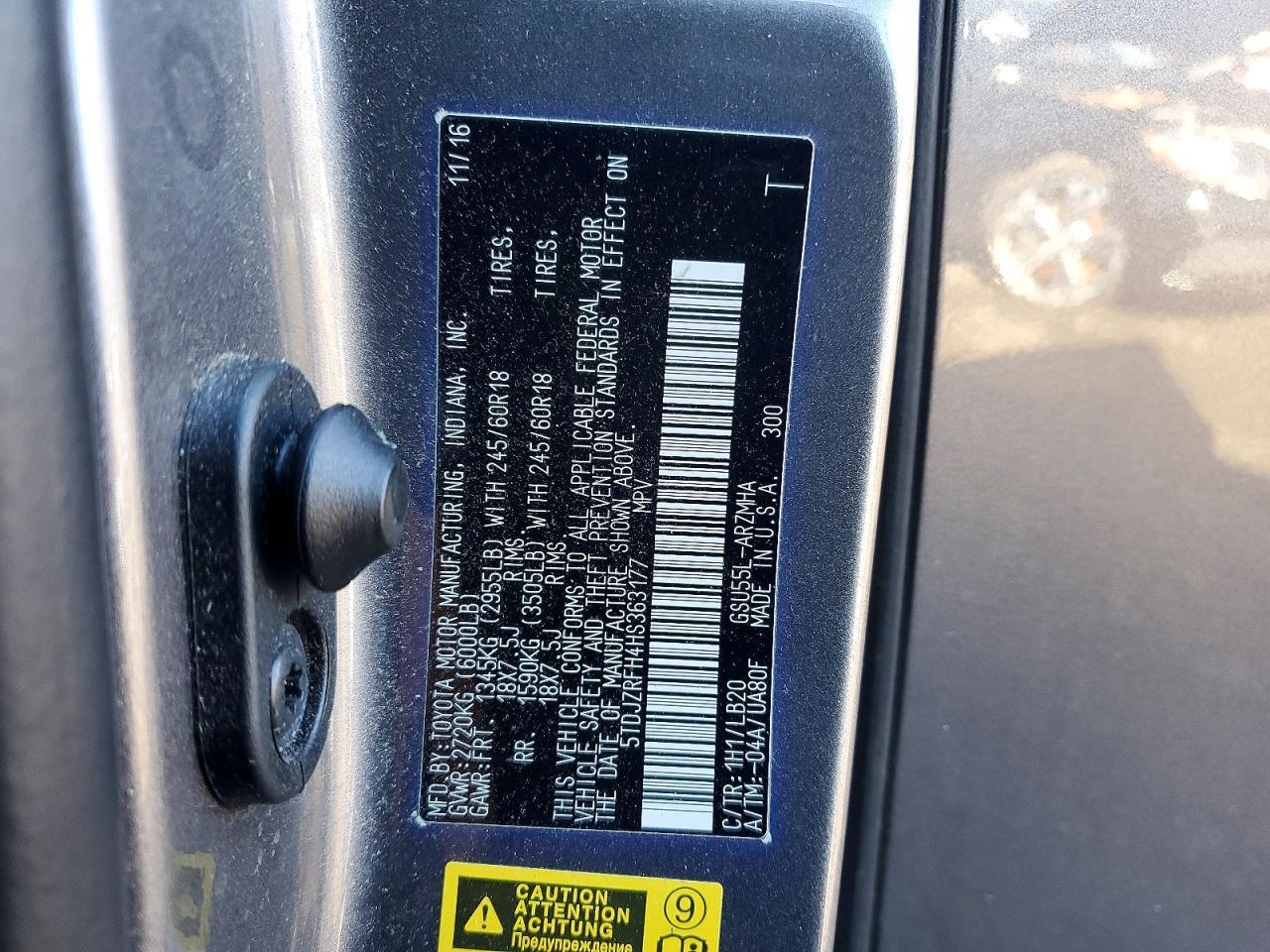 2017 TOYOTA HIGHLANDER