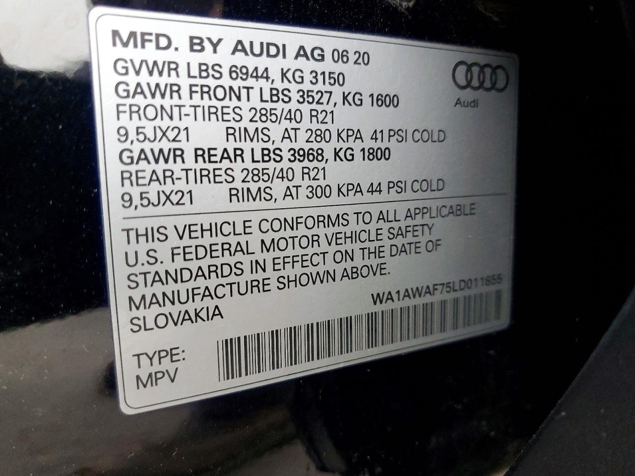 2020 AUDI SQ7