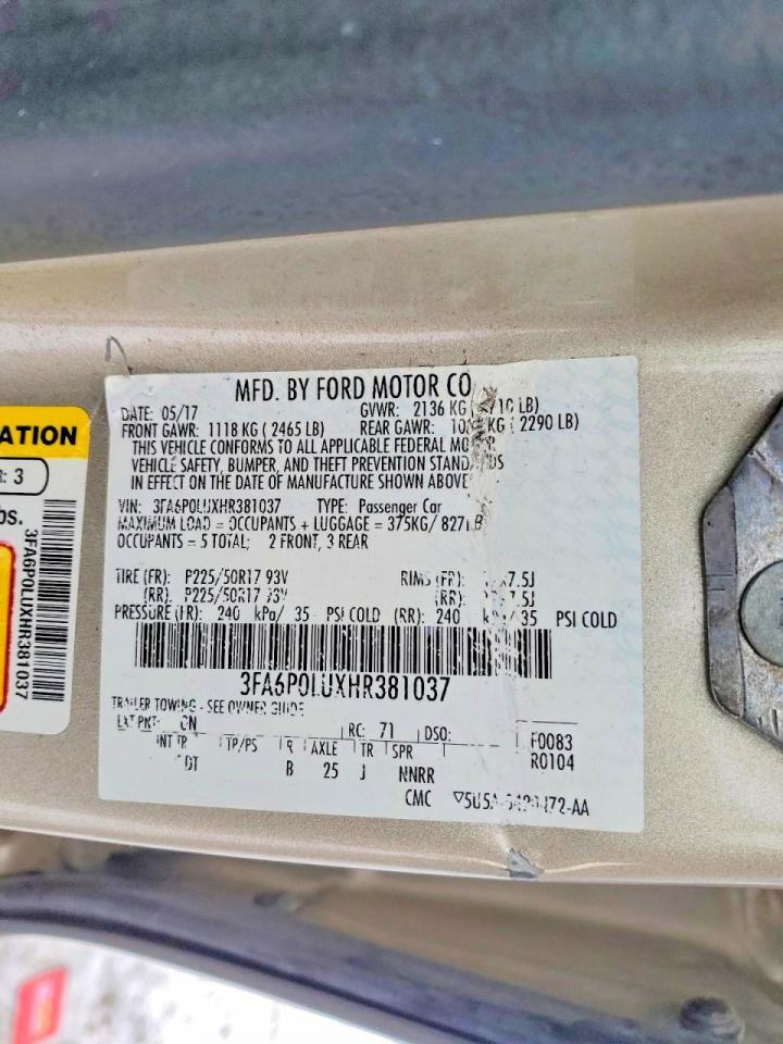 2017 FORD FUSION