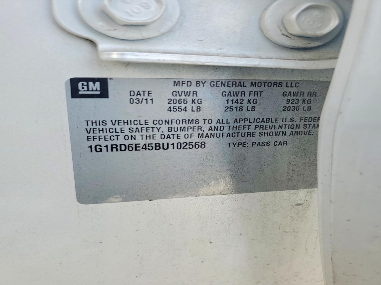 2011 CHEVROLET VOLT