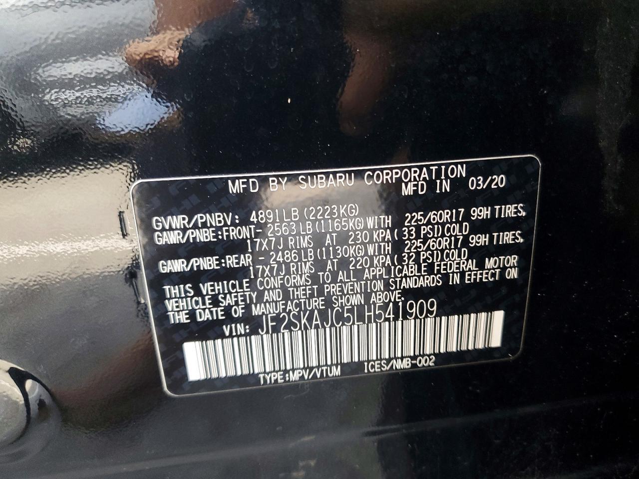 2020 SUBARU FORESTER