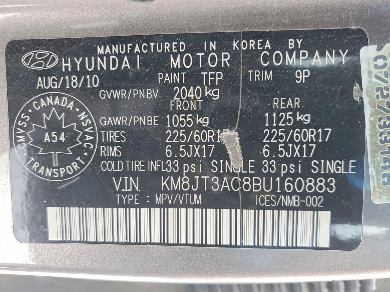 2011 HYUNDAI TUCSON