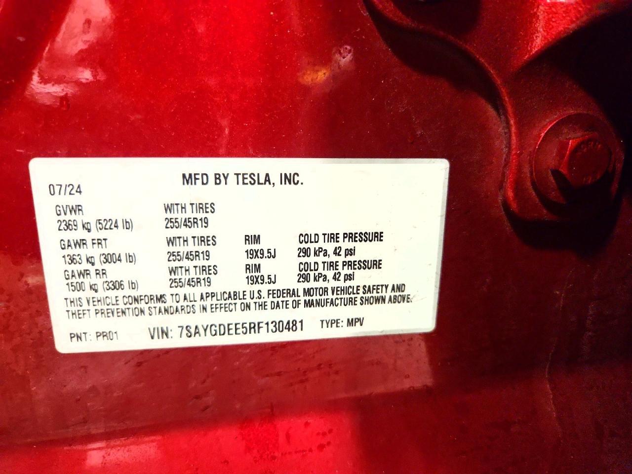 2024 TESLA MODEL Y