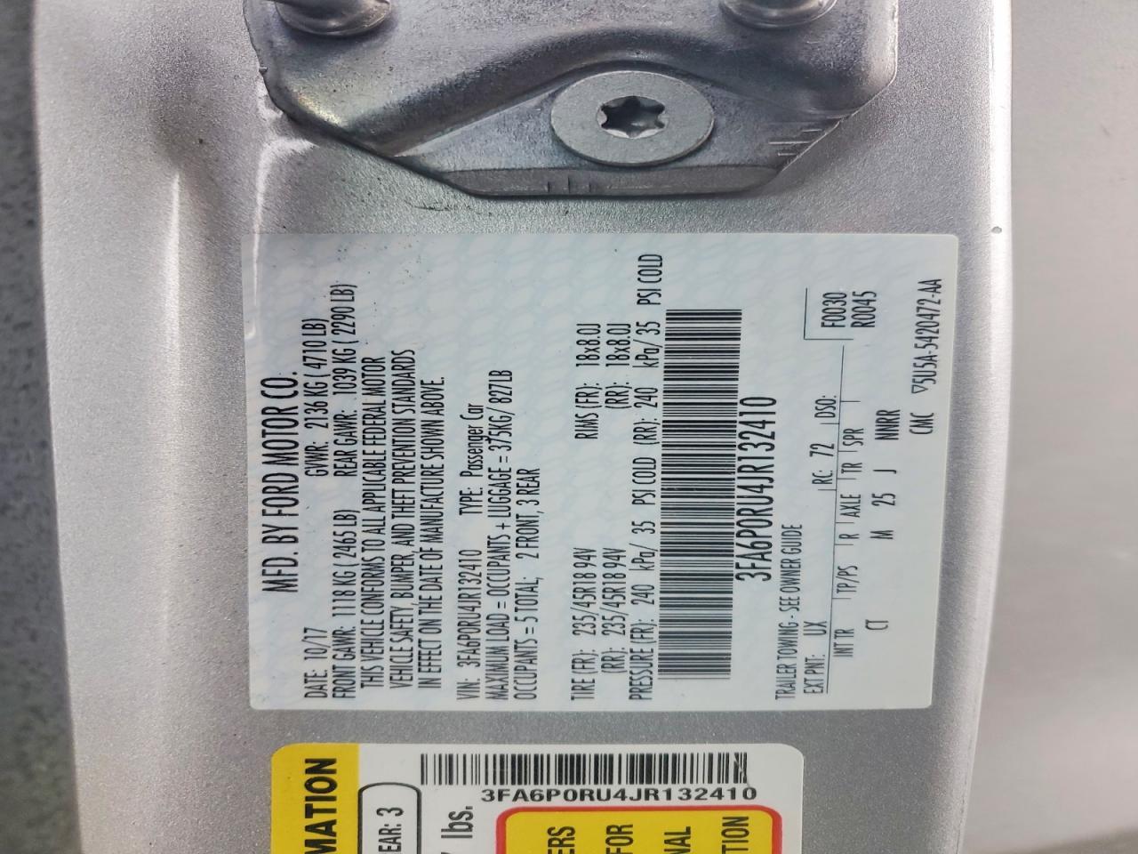 2018 FORD FUSION