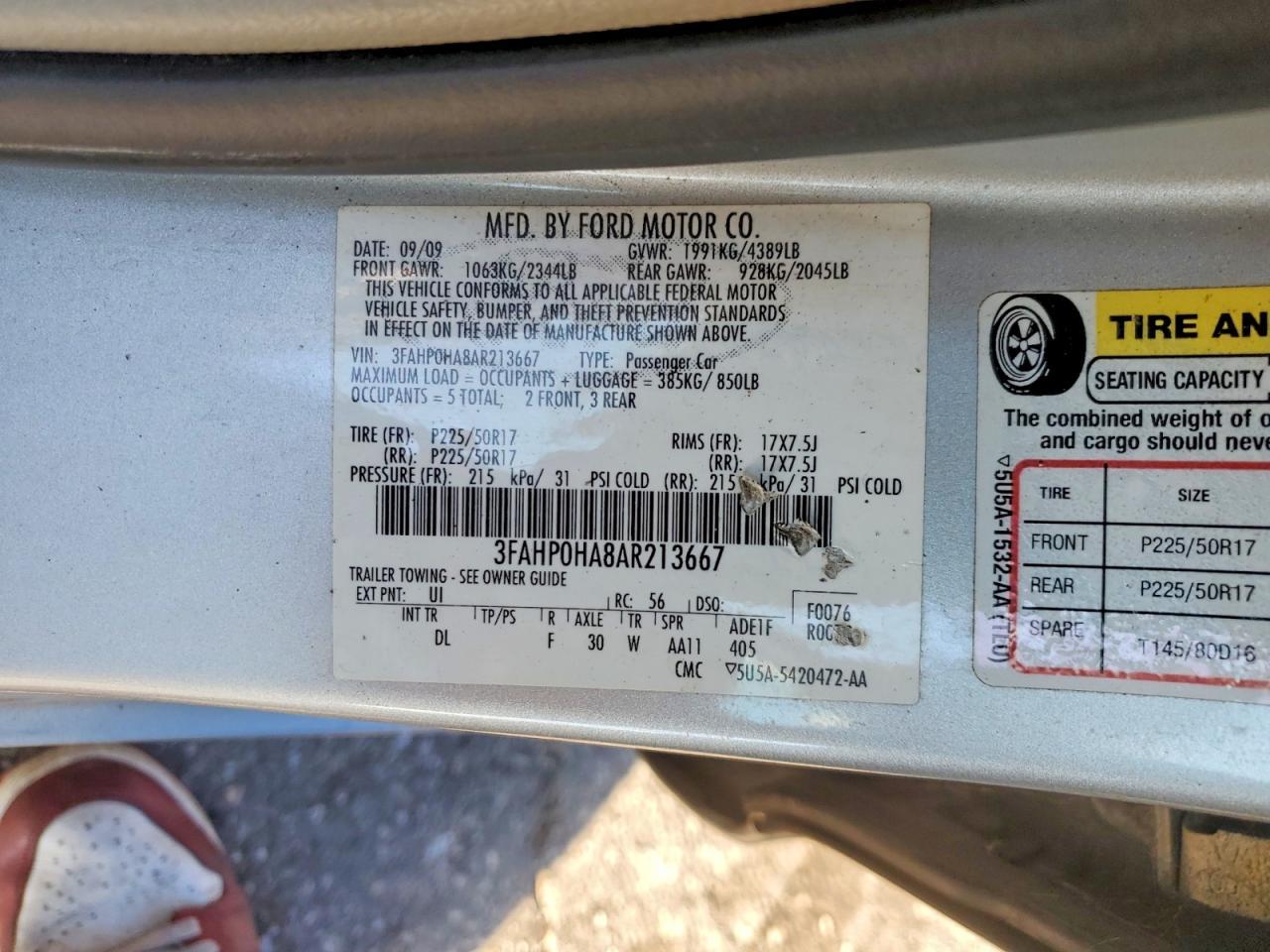 2010 FORD FUSION